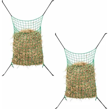 Krmítko pro ptáka vidaXL Sítě na seno 2 ks obdélníkové 200 x 120 cm PP [4012299] Barva: Zelená