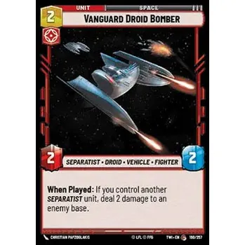 Karetní hra Vanguard Droid Bomber 160/257 - Twilight of the Republic Typ karty: Foil