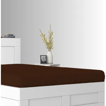 Prostěradlo Froté Prostěradlo s gumou do postýlky 80x160 Čokoláda Premium Polské
