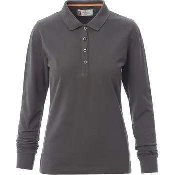 Dámské tričko Payperwear Dámská polokošile Florence s dlouhým rukávem Barva: šedá ocelová, Velikost: XXL