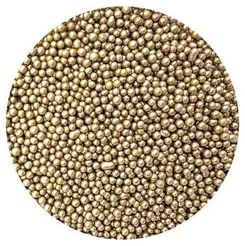Přisada na vaření a pečení Cukrové perličky metalické zlaté I. 3-4mm 80g - I LOVE CAKES