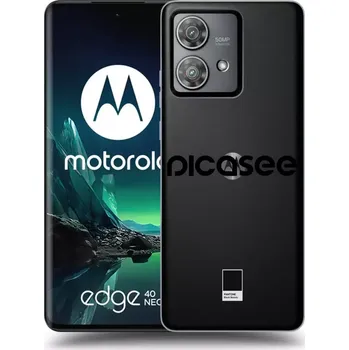 Pouzdro na mobilní telefon Picasee silikonový průhledný obal pro Motorola Edge 40 Neo - Picasee - new logo - black