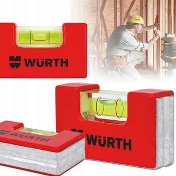 Vodováha Malá kapesní vodováha s magnety 7cm WURTH