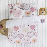 Blancheporte Bavlněné povlečení pro teenagery, potisk Srdíčka růžová klasické prostěradlo 180x290 cm