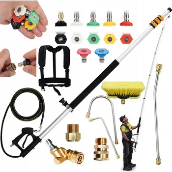 Příslušenství pro vysokotlaký čistič TELESKOPICKÝ NÁSTAVEC 1-5-7,3 M PRO MYČKU KARCHER 4000PSI KARTÁČ NA PANELY OKAPŮ