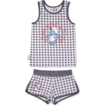 Dívčí pyžamo Tibex Pyžámko ŠMOULA SILÁK ŠEDÉ 10-12 let