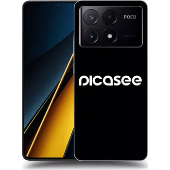 Pouzdro na mobilní telefon Picasee silikonový černý obal pro Xiaomi Poco X6 Pro - Picasee - new logo&nbsp;-&nbsp;white