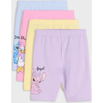 Dívčí kalhoty Sinsay - Sada 4&nbsp;kraťas Stitch - vícebarevná - 195EB-MLC - 195EB-MLC-134-1