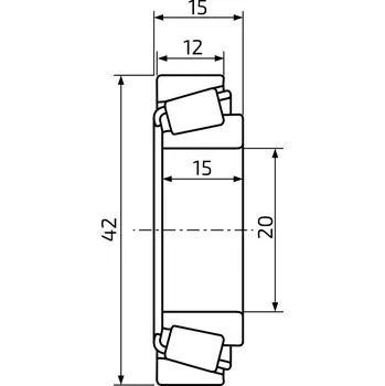 Příslušenství pro přívěs Ložisko kužel. do bubnu KNOTT 203,2x40 vnější 406144.001 42x20/h15)
