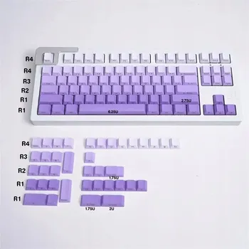 Klávesnice Klávesy pro mechanickou klávesnici PBT Profile Cherry 125 Ks Gradient Purp