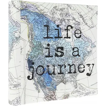 Fotoalbum Album na fotografie zasouvací 200 fotografií 10x15 šitý mapa světa cestování