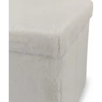 Stůl na stolní tenis PUFF 38X38X38 KOŽEŠINA BÍLÁ MAL