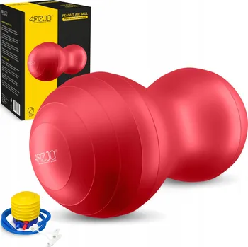 Gymnastický míč 4FIZJO Rehabilitační míč na cvičení, PEANUT AIR BALL, červený