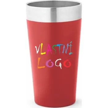 Termohrnek ON-DESIGN Cestovní hrnek z nerezové oceli GRACE s potiskem Barva: červená