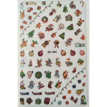 samolepka Samolepky na nehty 3D vánoční sobi E142