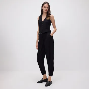 Reserved - Kalhoty na puky s páskem - černý - ZQ558-99X - ZQ558-99X-L