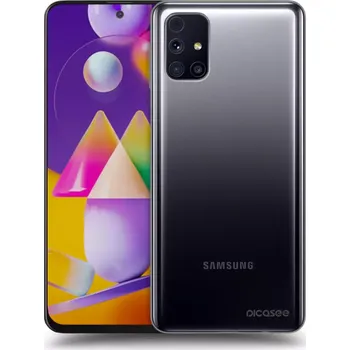 Pouzdro na mobilní telefon Picasee silikonový průhledný obal pro Samsung Galaxy M31s - Clear