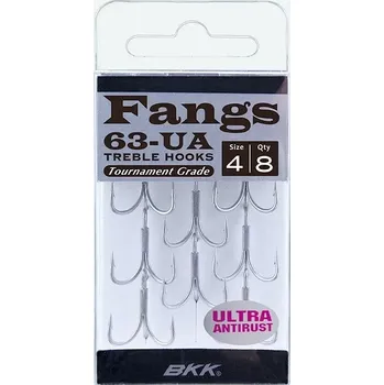 Rybářský háček BKK Trojháček Fangs-63 UA - BKK Trojháček Fangs-63 UA Velikost 8 8ks