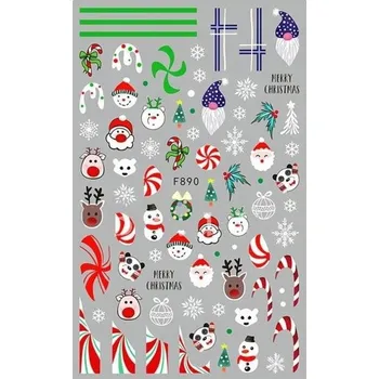 samolepka Vánoční Samolepky na nehty s motivem soba R36