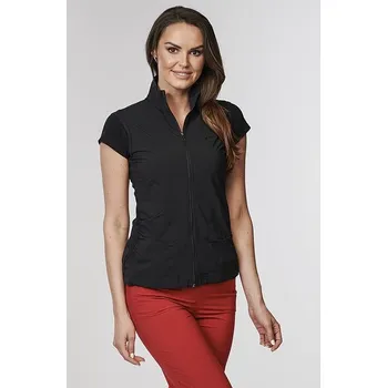 Dámská vesta Funkční černá dámská vesta na zip s brzdičkou v délce 691 velikost S