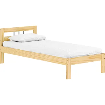 Ložnice Postel s roštem, přírodní, borové dřevo, 90x200, JONA