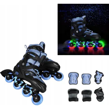 Kolečkové brusle Nastavitelné Brusle 2v1 + chrániče Nils Extreme vel. S 31-34