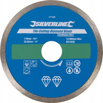 Řezný kotouč Diamantový kotouč pro řezání glazury Silverline 571499 110 x 22,2 mm