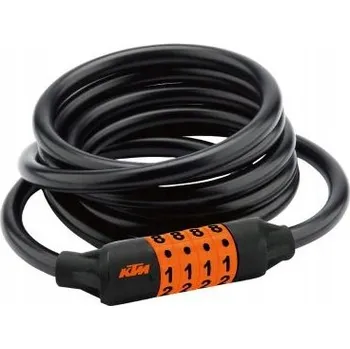 Zámek na kolo ZÁMEK NA KOLO KTM S LANKEM, ČERNÝ, NA KÓD 4429702