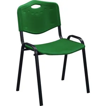 Jídelní židle Plastová jídelní židle, zelená - Manutan Expert ISO + Prodloužená záruka na 10 let