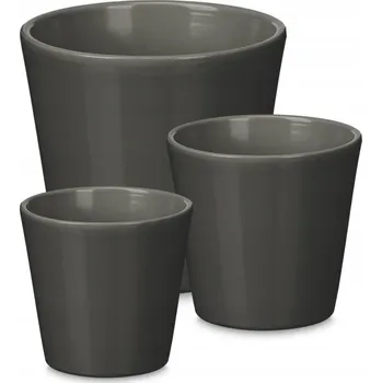 Květináč Květináč 19 cm keramický šedý