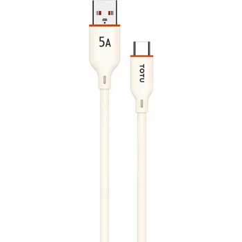 TOTUDESIGN CB-6-T silikonový nabíjecí a datový kabel - USB-A na USB-C - 1 m - béžový