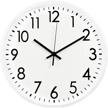 Hodiny Hodiny nástěnné plast 30 cm bílý rám KO-837000110bila