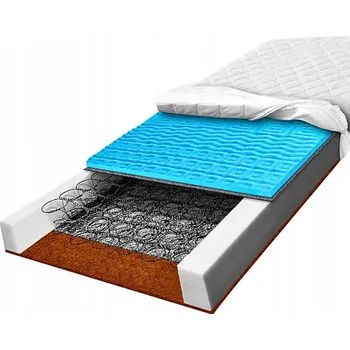 Matrace Matrace Bonnell s pružinami 80x190, kokosová, masážní kontura, HR 1,9 9 Cm , H3 H4