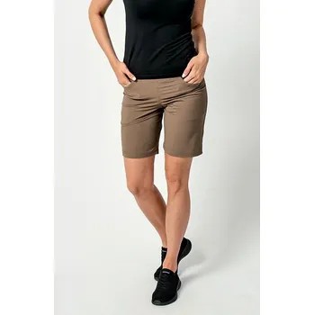 Dámské kraťasy Funkční hnědé dámské kraťasy s kapsami 213 sil velikost 2XL