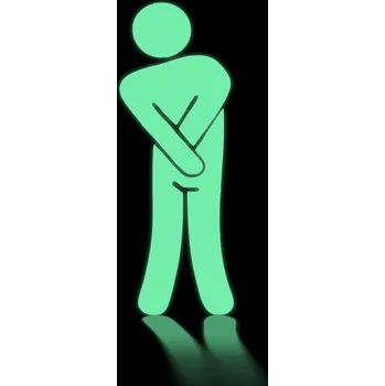 Traiva s.r.o. Samolepící fotoluminiscenční označení WC - muži Varianty: Samolepící fotoluminiscenční označení WC muži (200 x 85 mm) - kód: 24591