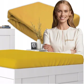 Prostěradlo Prostěradlo JERSEY S Gumou 200x220 Hořčice