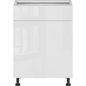 Kuchyňská skříňka Black red white D1B-60/82 dolní skříňka L/B kuchyně Top Line Zvolte stranu: levé provedení, Barva korpusu skříněk: Dub hikora, Zvolte barvu dvířek: Bílá lesk