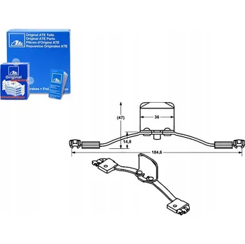 Brzdový třmen ATE 11.8116-0366.2 Pružina, brzdový třmen