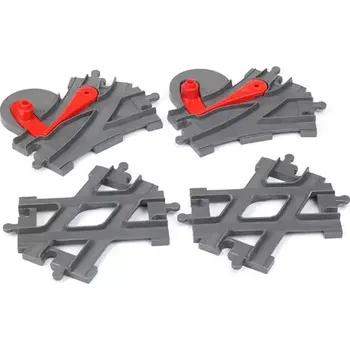 ostatní stavebnice Stavebnice železnice | Styl Lego - 4ks funkční dráha