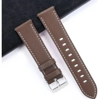 Kožený pásek na chytré hodinky - Tmavě hnědá,22mm
