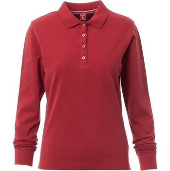 Dámské tričko Payperwear Dámská polokošile Florence s dlouhým rukávem Barva: Červená vínová, Velikost: XL