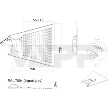 Příslušenství pro přívěs AL-KO kryt oje karavanu EURO 750 - 15 st. šedý