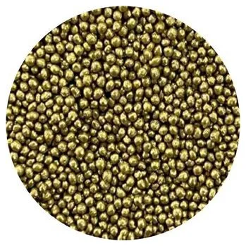 Jedlá dekorace na dort Cukrové perličky zlaté prémiové metalické 2mm 1kg - I LOVE CAKES