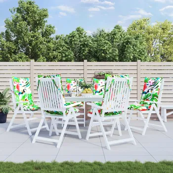 Matrace zahrada-XL Podušky na židli s vysokým opěradlem 6 ks vícebarevné oxford 377655