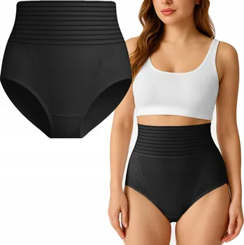 Kalhotky Kalhotky Kasawi bavlněné černé s krajkou 3XL plus size