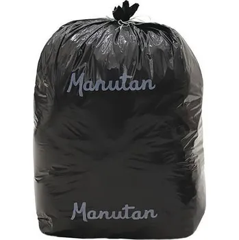 Pytle na odpadky Pytle na odpad Manutan Expert, 110 l, tloušťka 90 mic, 100 ks, černé + Prodloužená záruka na 10 let