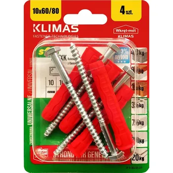 Hmoždinka Univerzální hmoždinky 10x60 se šroubem s šestihrannou hlavou