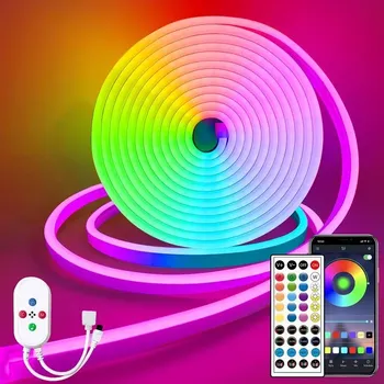 LED páska Light NH/555 neonový LED pásek RGB Bluetooth 5metrů (Neonová hadice s dálkovým ovladačem a Bluetooth)