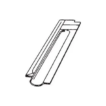 betonová krytina BRAMAC Granát 13 Půlená taška 1/2 Černá Glazura