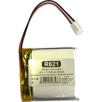 Akumulátor LiPo 3,7V/500mA 553030 /Nabíjecí baterie Li-Pol/